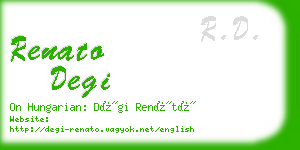 renato degi business card